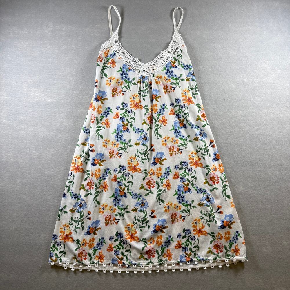Papinelle Harper lace front nightie - nightgown floral 100% cotton sexy size S